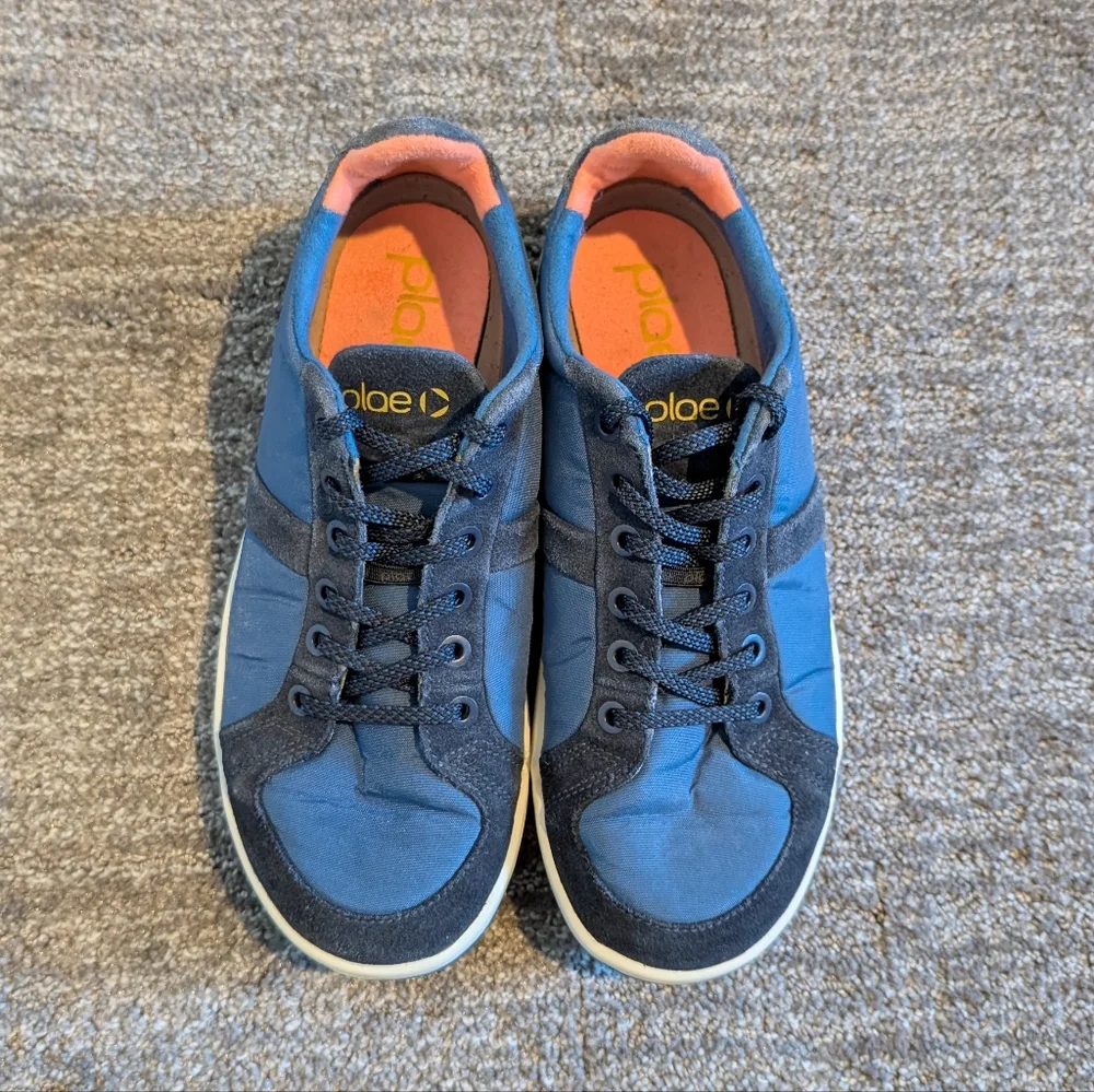 Kids Navy and Coral Casual Sneakers